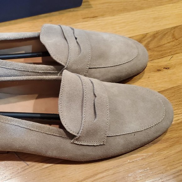 MENS SAN PENNY LOAFER - BEIGE SUEDE 11.5 LIKE NEW - Picture 2 of 8